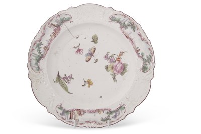 Lot 81 - A Chelsea porcelain red anchor period plate...