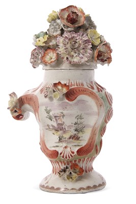 Lot 87 - A very rare Longton Hall vase and cover of...