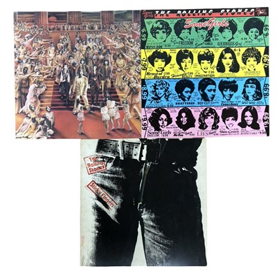 Lot 184 - THE ROLLING STONES: 3 12" vinyl LPs: - STICKY...