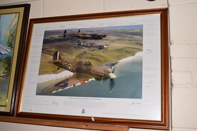 Lot 24 - Large framed Battle of Britain Memorial Flight...