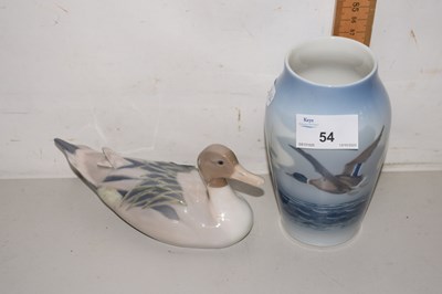 Lot 54 - A Royal Copenhagen duck together with a...