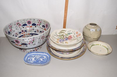 Lot 109 - Mixed Lot: Ceramics comprising a large iron...