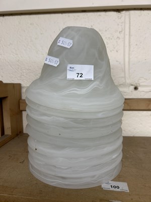 Lot 72 - Quantity of glass light shades