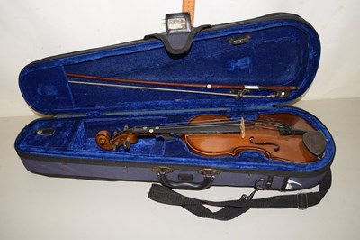 Lot 78 - A students violin and bow in padded case