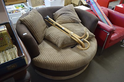 Lot 769 - LARGE MODERN SUEDETTE FINISH ARMCHAIR