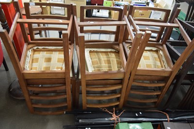 Lot 777 - SET OF SIX LADDERBACK KITCHEN CHAIRS