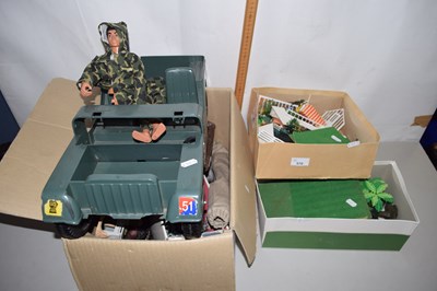 Lot 570 - Box of assorted children's toys to include an...