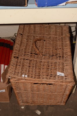 Lot 593 - A wicker picnic hamper