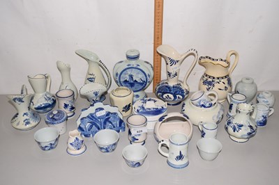 Lot 628 - Quantity of blue and white Delft style china