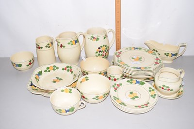 Lot 141 - An Adams Titian ware floral decorated quantity...
