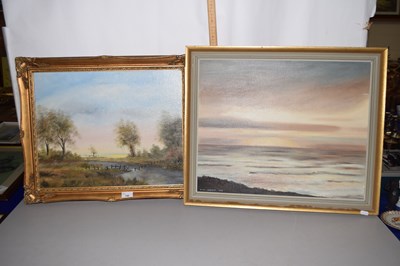 Lot 150 - Nobbs study of a rural river scene together...