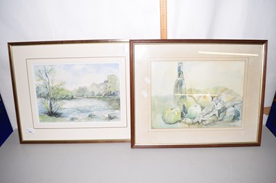 Lot 151 - Vera Robinson, a still life study of a bottle...