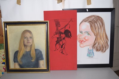 Lot 164 - Two modern portraits together with a fettish...