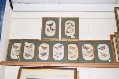 Lot 170 - Nine various framed book prints of butterflies