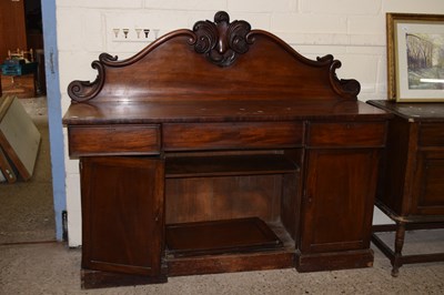 Lot 187 - Victorian mahogany sideboard with arched and...
