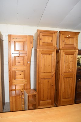 Lot 191 - A sectional modern pine cabinet
