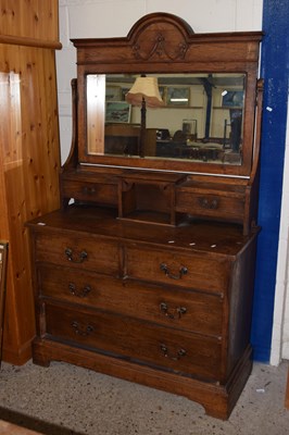 Lot 192 - Late 19th Century oak dressing table