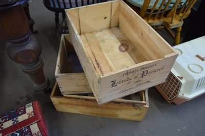 Lot 793 - MIXED LOT OF PINE WINE BOXES