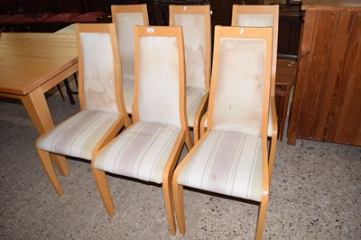 Lot 202 - Set of six modern dining chairs
