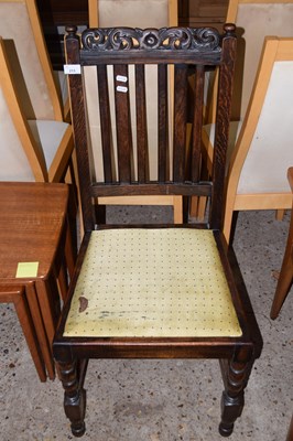 Lot 213 - Early 20th Century oak dining chair