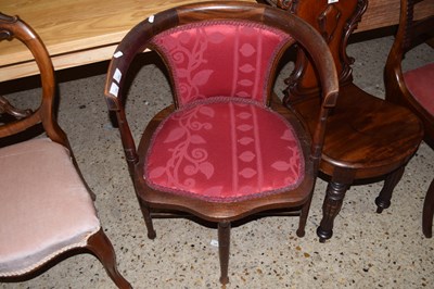 Lot 218 - An Edwardian bow back armchair