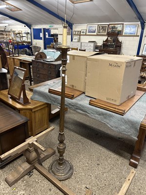 Lot 231 - A gilt wood standard lamp