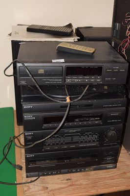 Lot 693 - A Sony hi-fi system and speakers