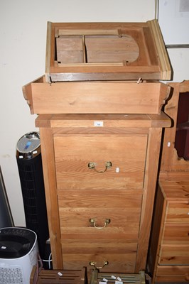 Lot 708 - A three drawer chest of drawers together with...