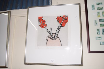Lot 711 - Red Gladioli by Richard Spare limited edition...