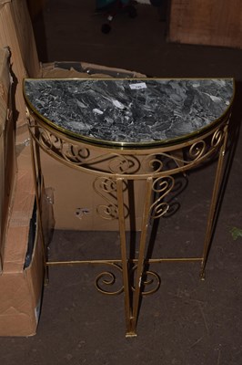 Lot 745 - A demi lune side table