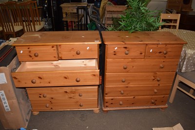 Lot 765 - A pair of pine chest of drawers