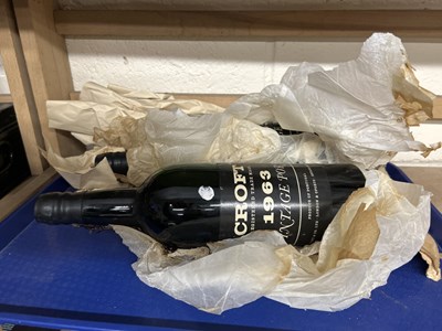 Lot 74A - Two bottles of Croft 1963 vintage Port (a/f)