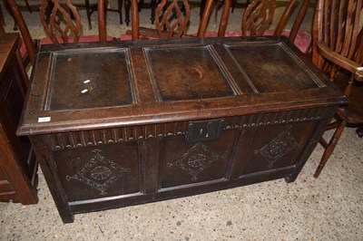 Lot 239 - An oak coffer