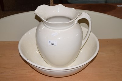 Lot 245 - Cream wash bowl and jug