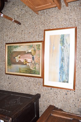 Lot 249 - Watercolour landscape and a Welcome Little...