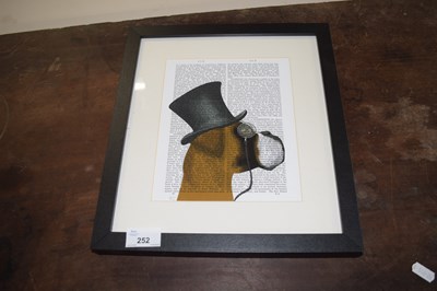 Lot 252 - Formal Dogs, modern print, framed