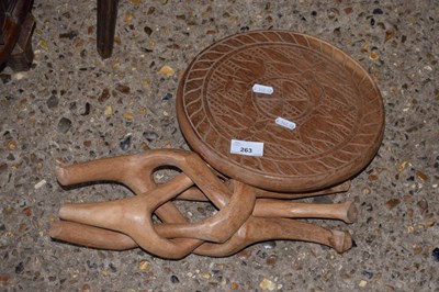 Lot 263 - Small folding table/stool