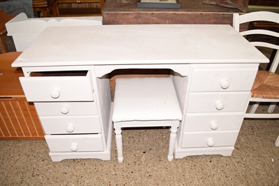 Lot 268 - Painted desk and matching stool