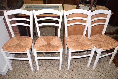 Lot 269 - Four rush seated chairs