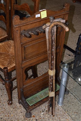 Lot 281 - Hall stand and a quantity of walking sticks