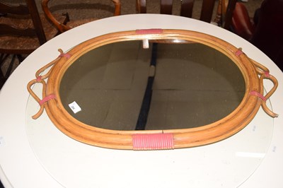Lot 284 - Bamboo framed wall mirror