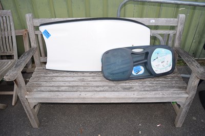 Lot 308 - Mixed Lot: Teak garden bench, body board and a...
