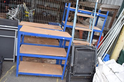 Lot 312 - Three garage shelving free standing racks