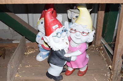 Lot 328 - Mixed lot of plastic garden gnomes