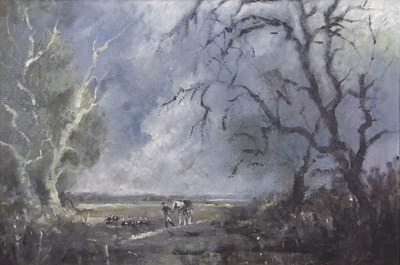 Lot 496 - Colin Burns (b.1944), 'Hounds on the Heath',...