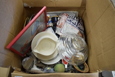 Lot 823 - ONE BOX HOUSE CLEARANCE CHINA WARES ETC