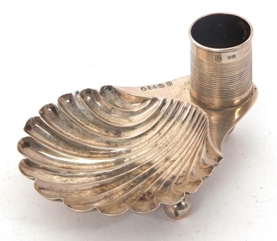 Lot 77 - A Victorian shell shaped combination match...