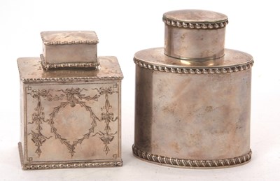 Lot 78 - Mixed Lot:  Two Edwardian silver tea caddies,...