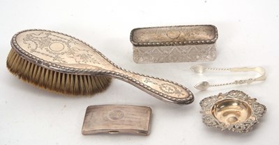 Lot 91 - Mixed Lot:  A George V silver stamp and needle...