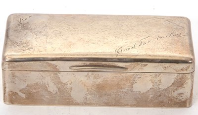 Lot 93 - An Edwardian silver table cigarette box of...